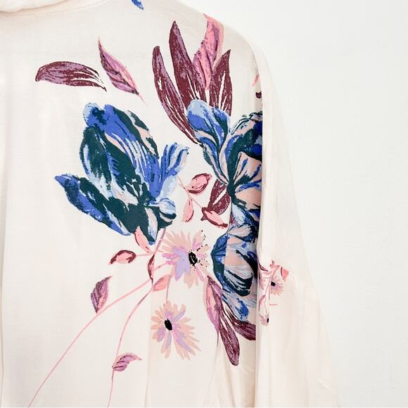 Free People Gemma Floral Tunic Cream Size XS - Picture 5 of 10